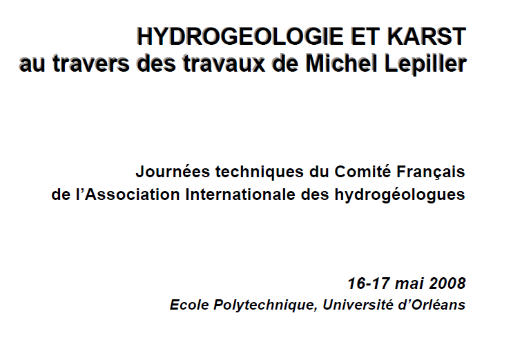 Hydrogéologie et Karst